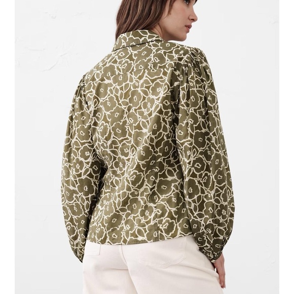 Banana Republic Puff-Sleeve
Button-down Floral Patterned Shirt - Picture 2 of 8